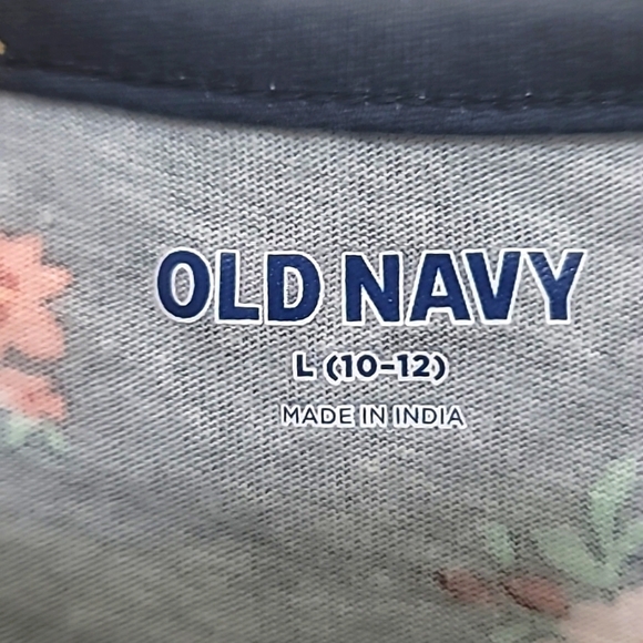 OLD NAVY KIDS BLUE FLOWERS PRINT DRESS SIZE LARGE - Picture 6 of 6